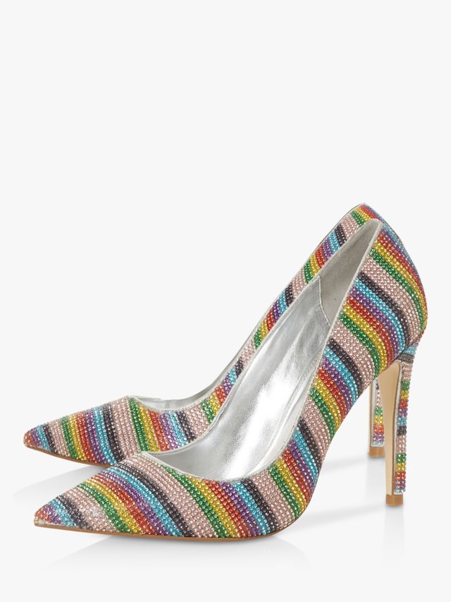 Rainbow cheap court shoes