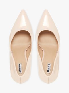 Dune Astrid Pointed Toe Court Shoes, Nude, 3