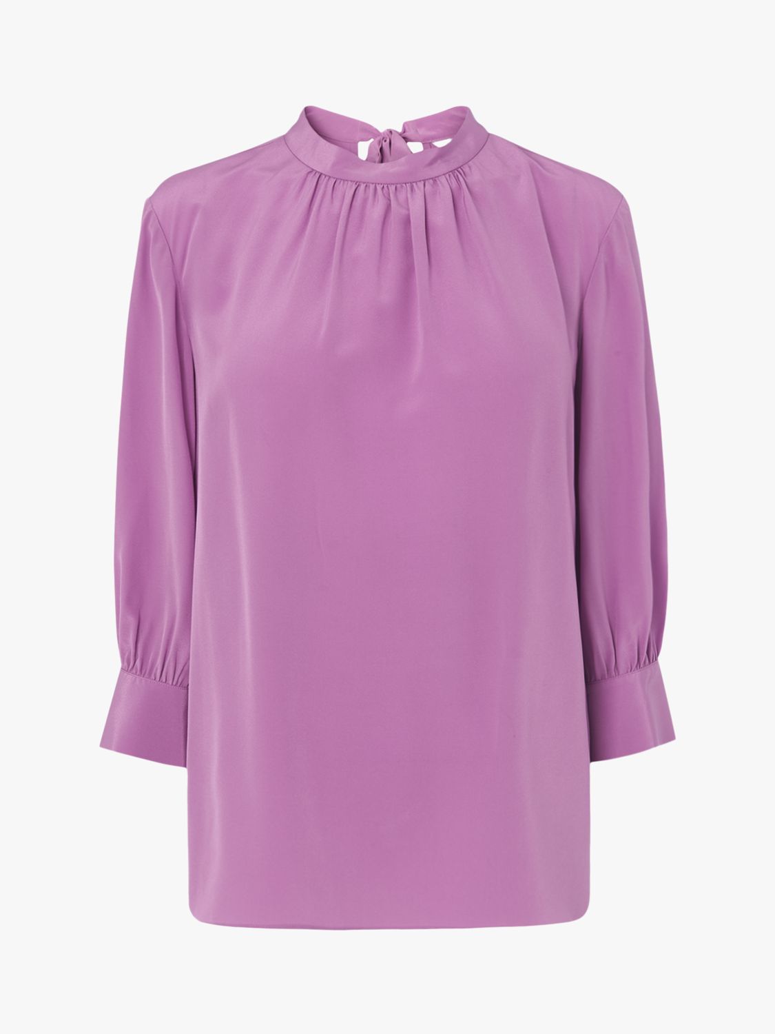 L.K.Bennett Anderson Silk Bow Back Blouse, Lilac at John Lewis & Partners