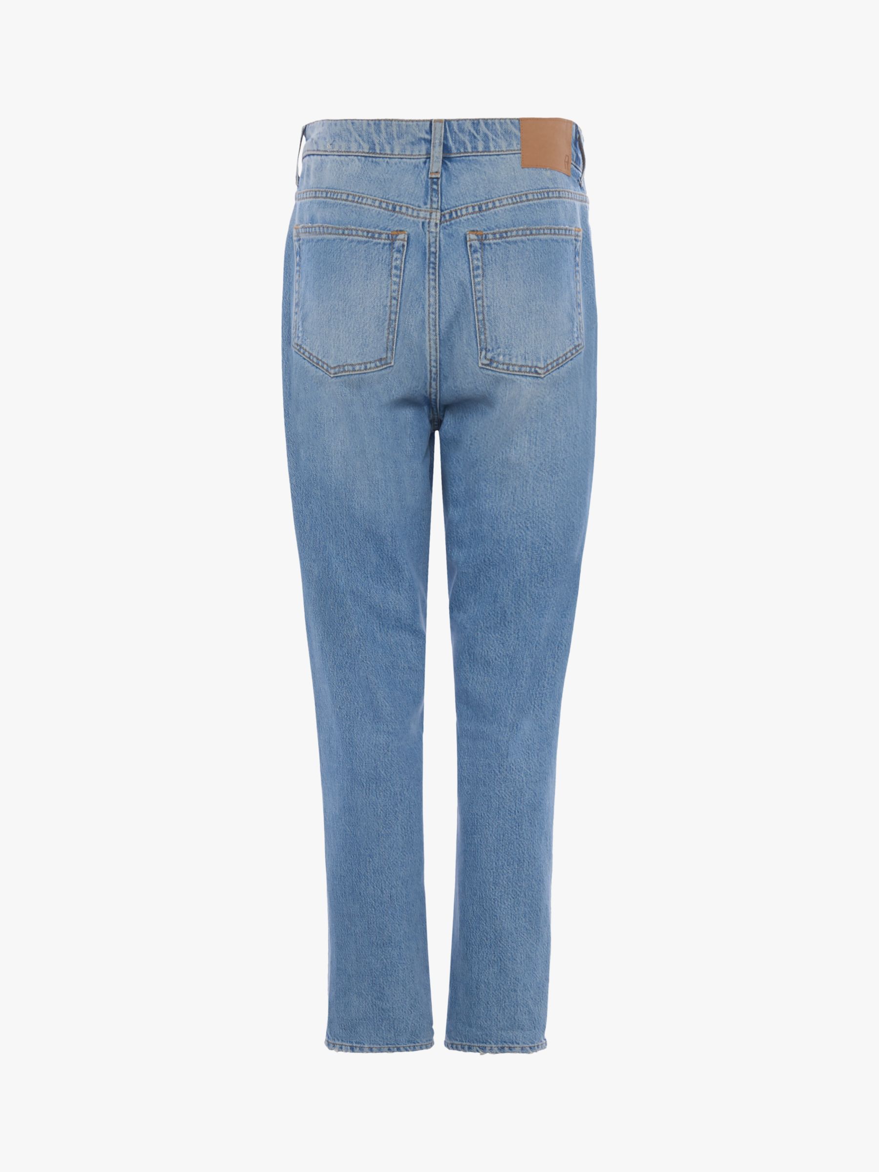 French Connection Palmira Straight Leg Jeans, Light Blue at John Lewis ...