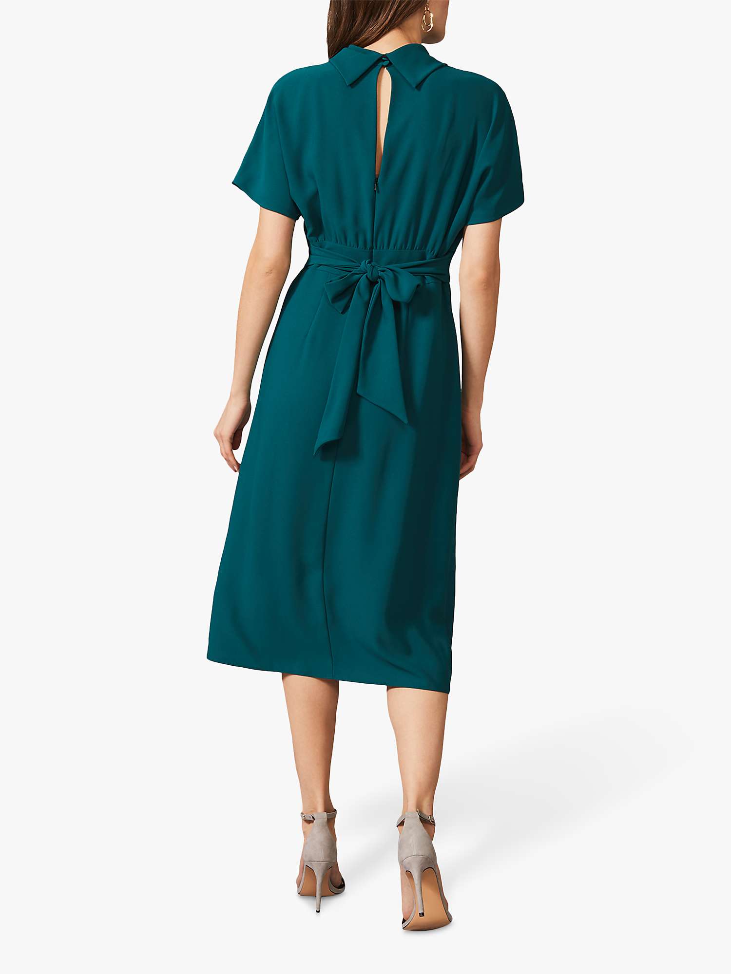 Phase Eight Aleandra Button Dress, Jade at John Lewis & Partners