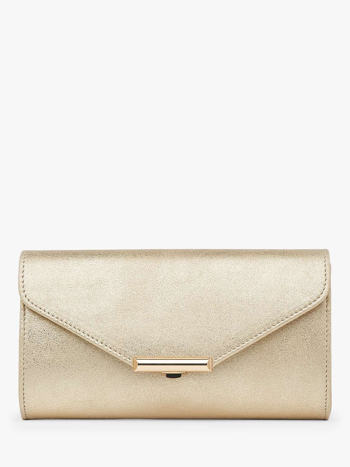 Buy L.K.Bennett Lucy Envelope Leather Clutch Bag, Gold Online at johnlewis.com
