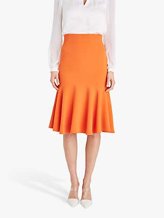 Damsel in a Dress Sati Fluted Midi Skirt, Orange