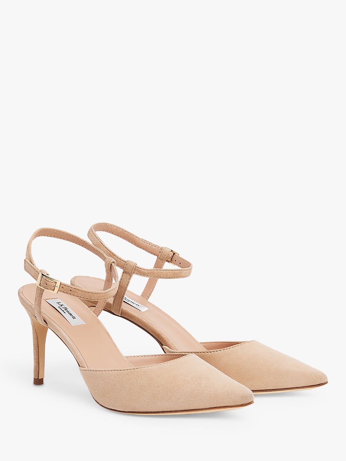 L.K.Bennett Hope Pointed Court Shoes, Natural at John Lewis & Partners