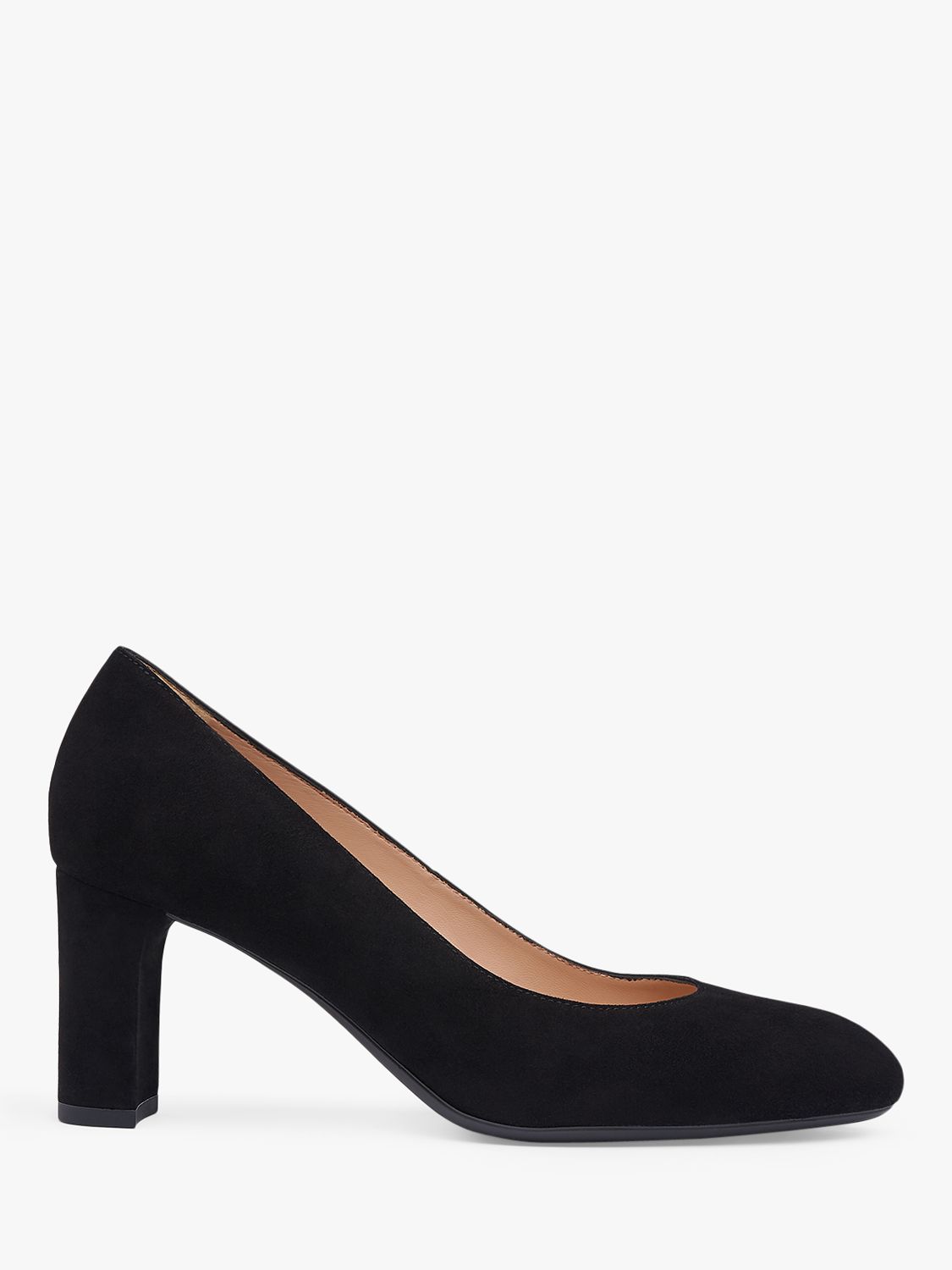 L.K.Bennett Winola Suede Court Shoes, Black, 2