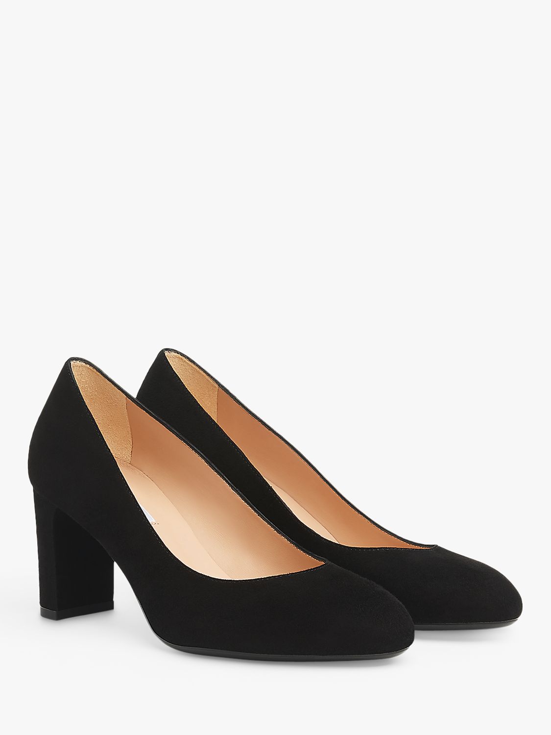 L.K.Bennett Winola Suede Court Shoes, Black, 2