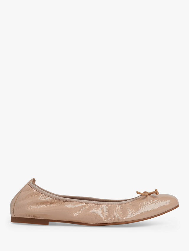 L.K.Bennett Trilly Leather Flat Pumps, Trench