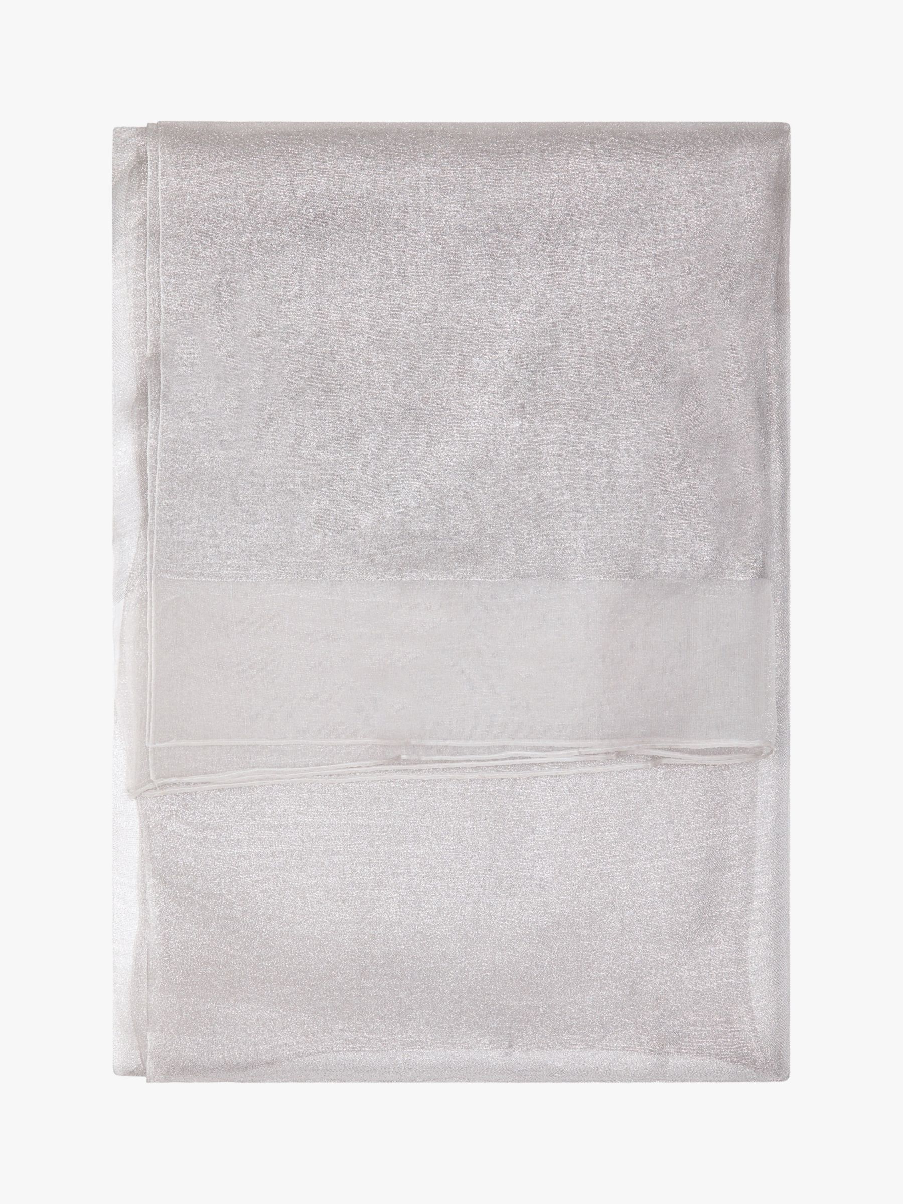 Adrianna Papell Metallic Wrap Scarf Silver at John Lewis Partners