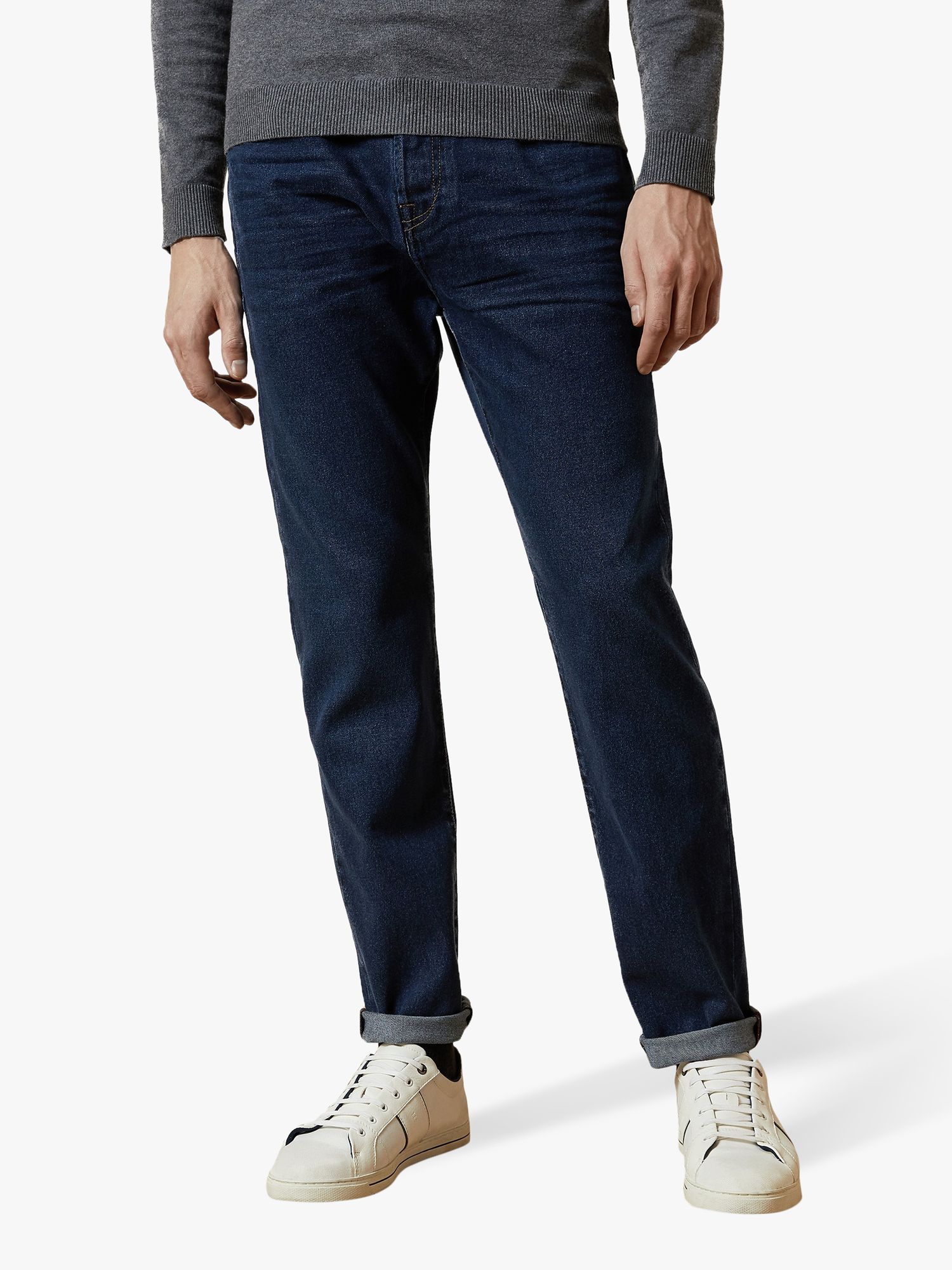Ted Baker Solang Straight Fit Washed Denim Jeans at John Lewis & Partners