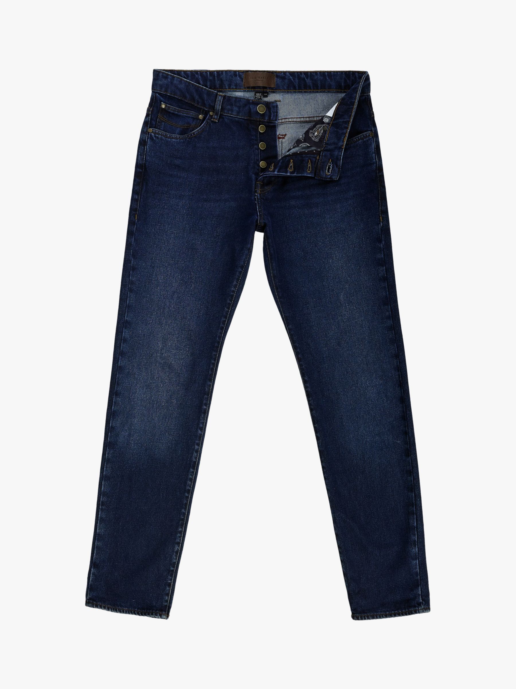 Ted Baker Solang Straight Fit Washed Denim Jeans at John Lewis & Partners