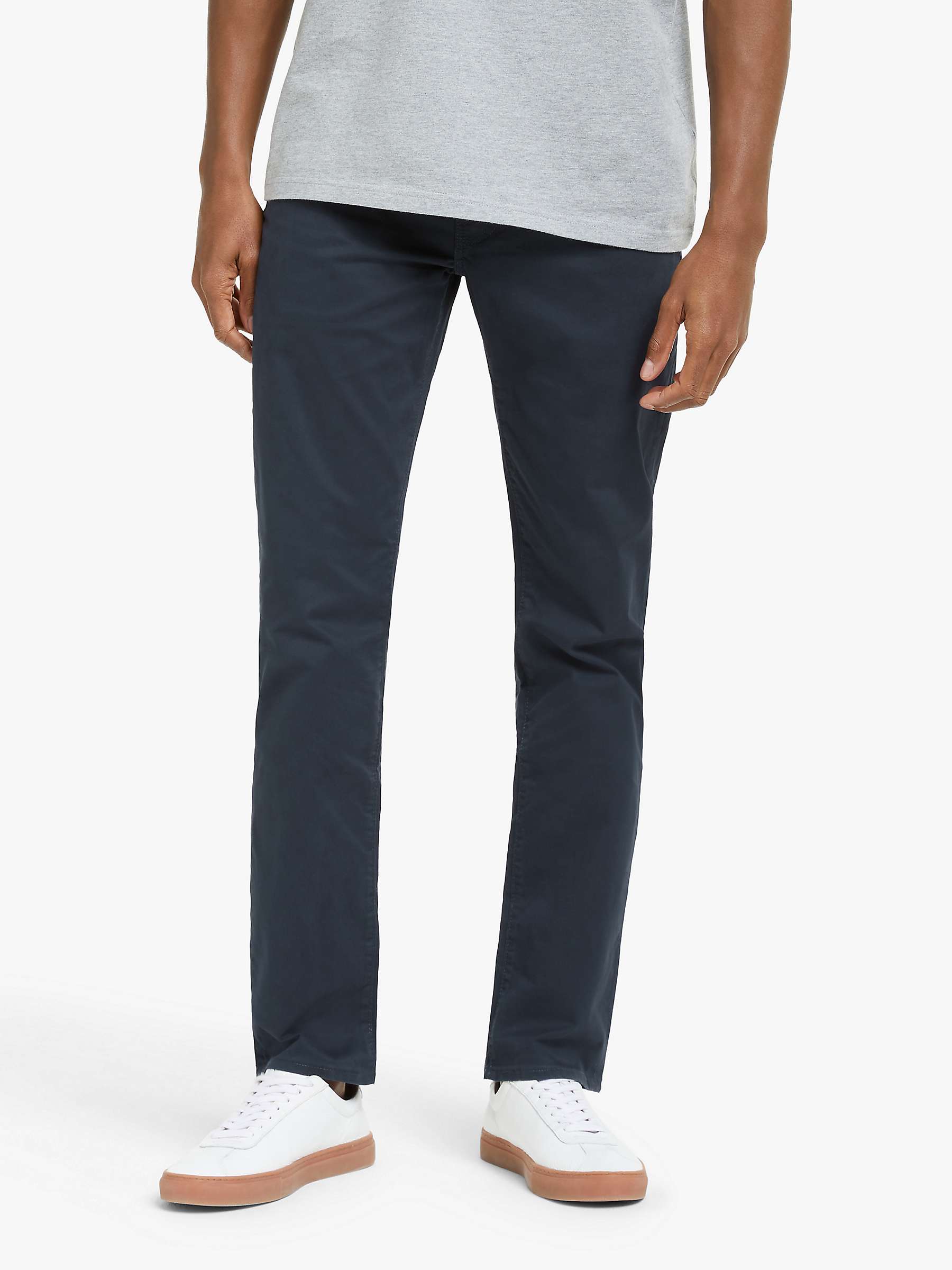 Levi's 511 Slim Fit Chinos, Baltic Navy Sueded at John Lewis & Partners