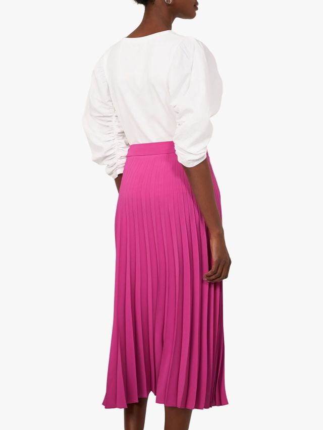 John lewis pink pleated clearance skirt