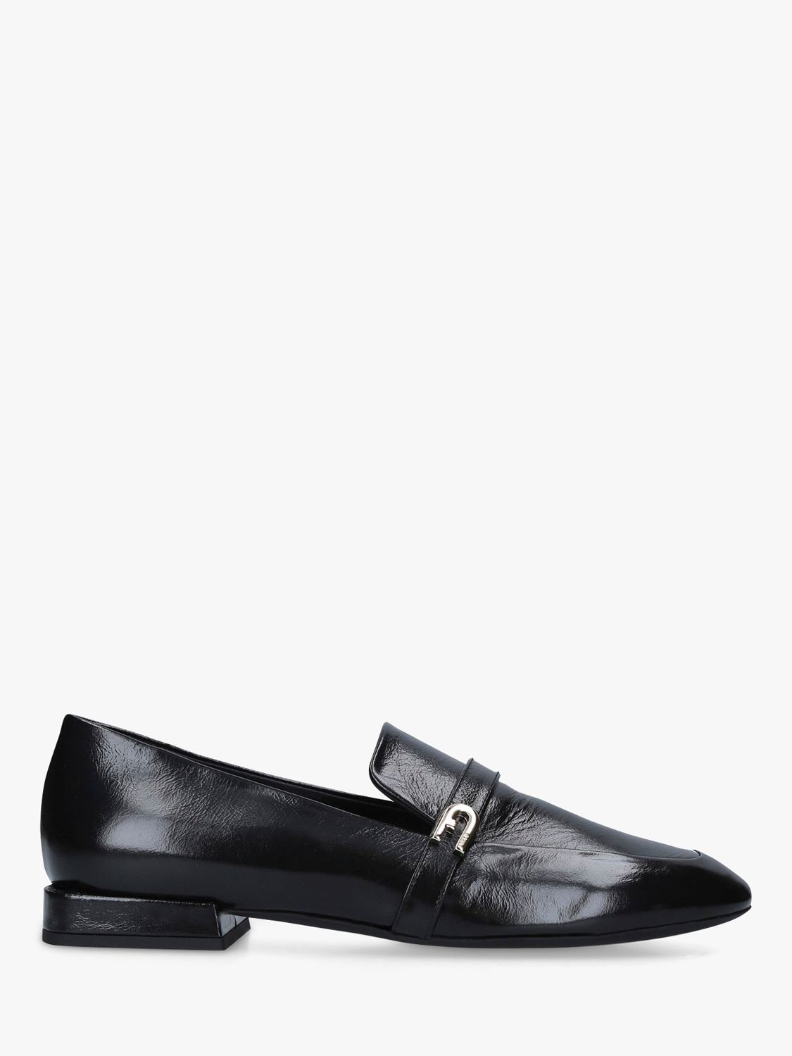 Furla 1927 Leather Loafers, Black