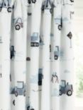 John Lewis Construction Print Pencil Pleat Blackout Children's Curtains, Multi