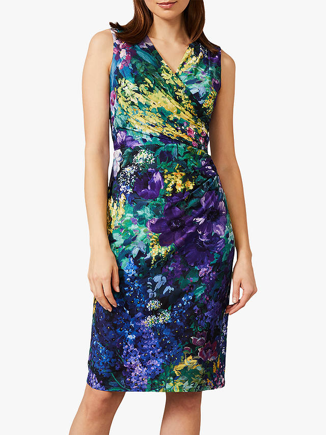 Phase Eight Beau Floral Wrap Dress, Multi