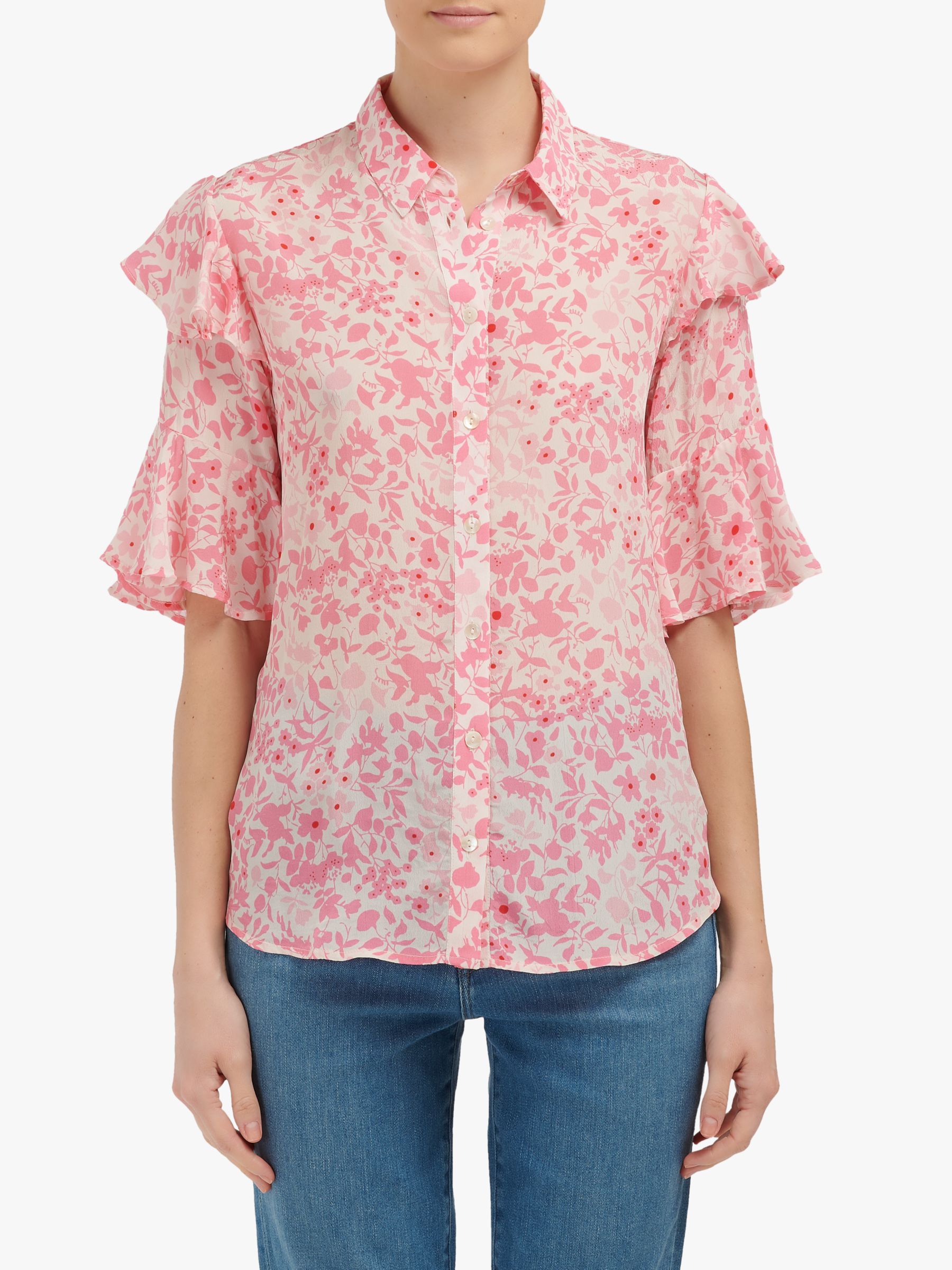 Lily and Lionel Frankie Floral Print Blouse, Pink
