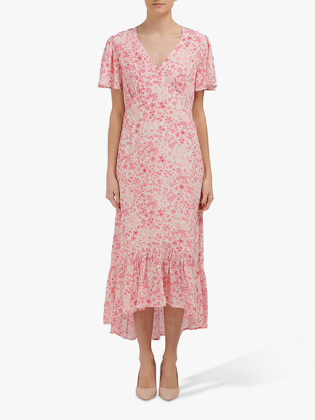 Lily and Lionel Sage Floral Print Dress, Pink Blossom at John Lewis ...