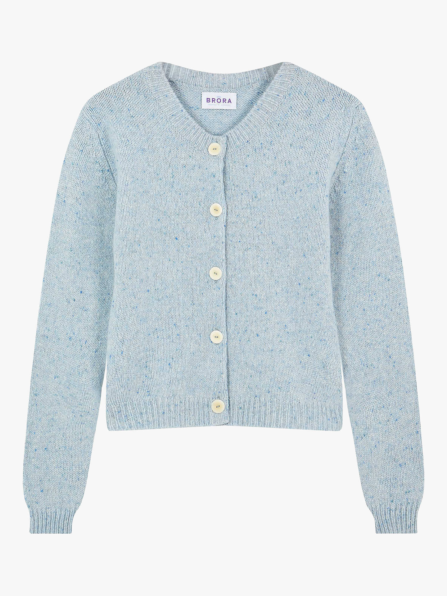 Brora Cashmere Donegal Cardigan, Mineral at John Lewis & Partners
