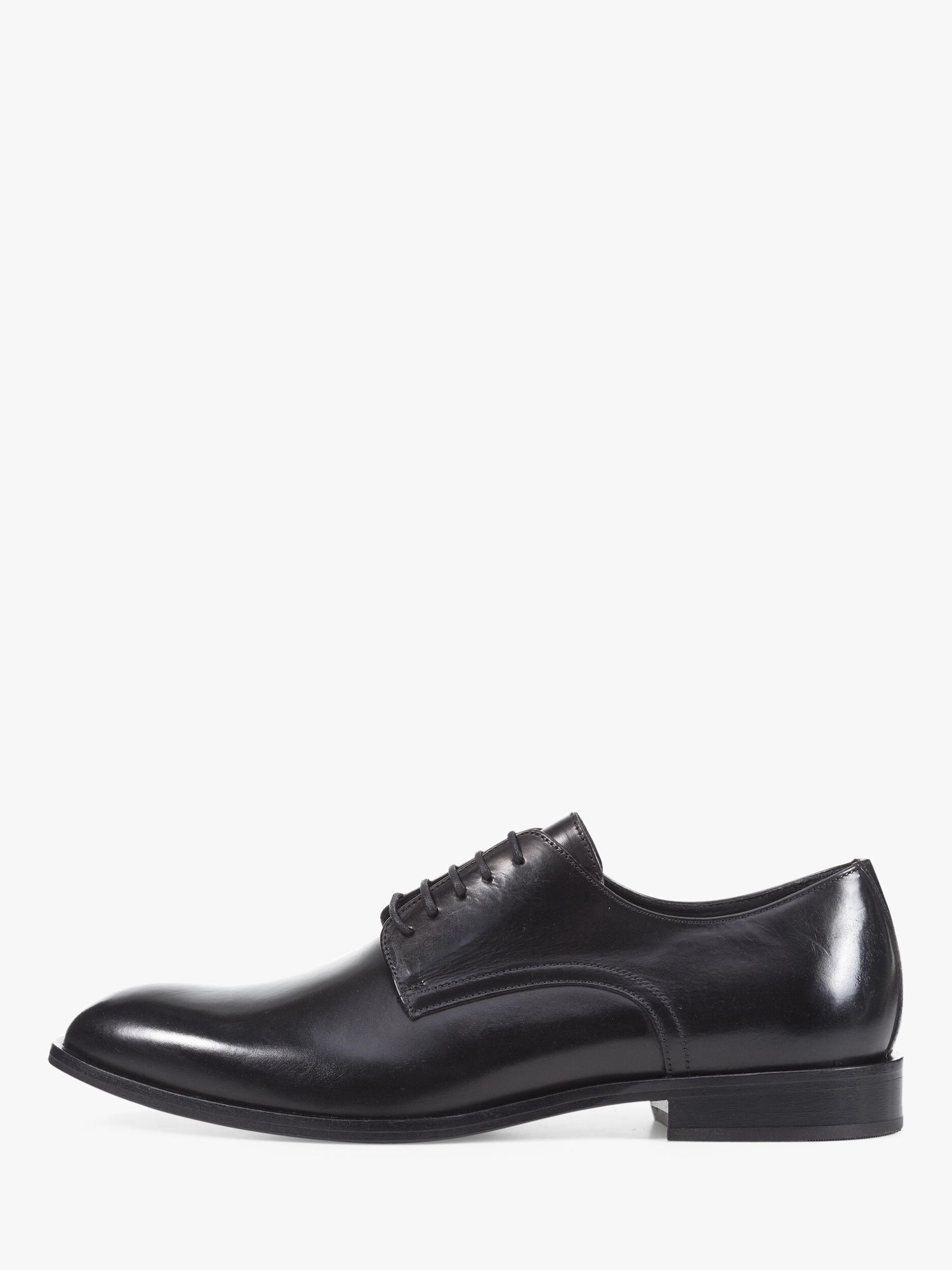 Geox Saymore Leather Derby Shoes, Black at John Lewis & Partners