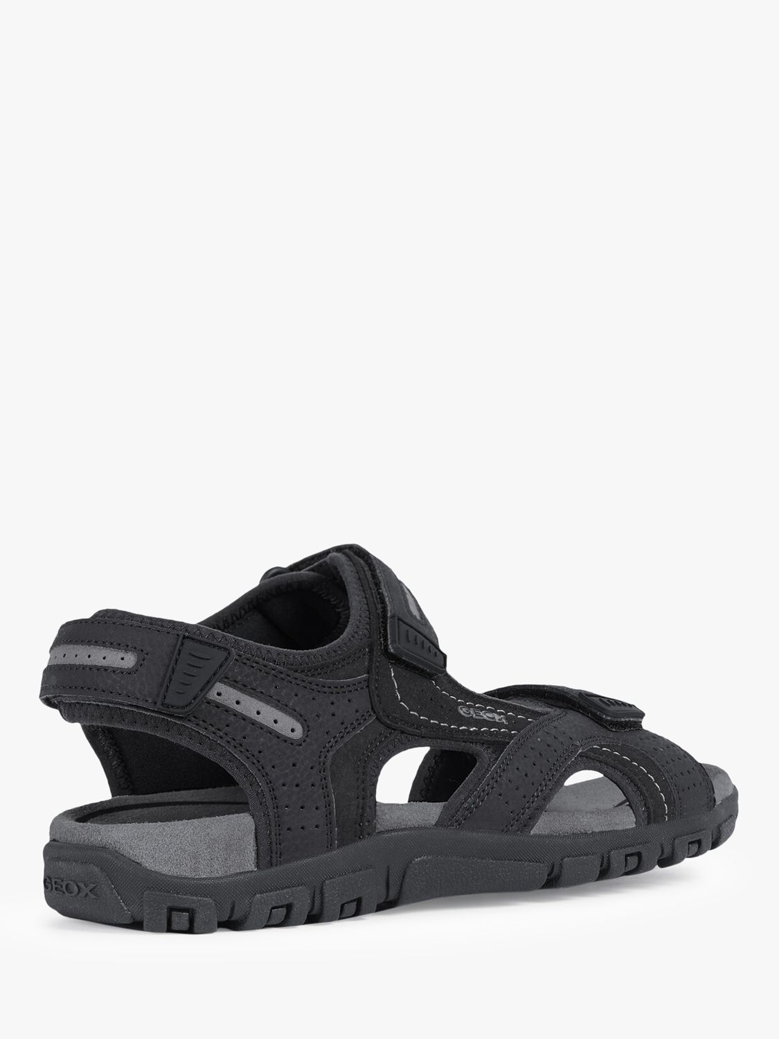 Buy Geox Strada Sandals, Black/Stone Online at johnlewis.com