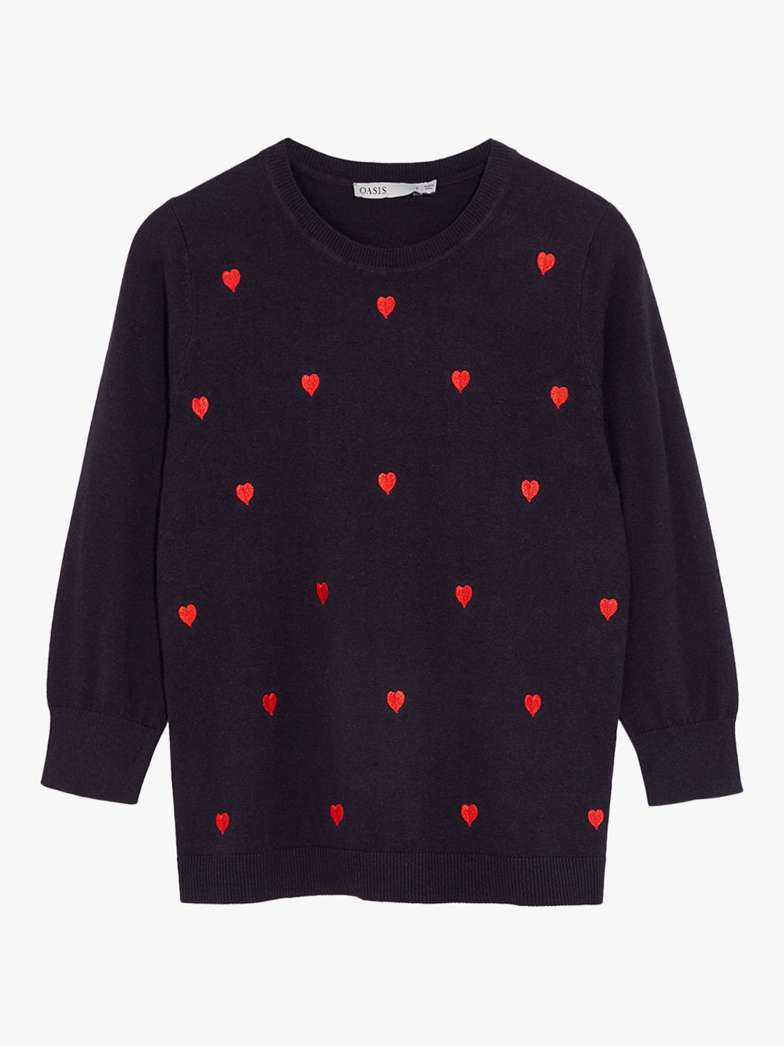 Oasis Heart Embroidered Jumper at John Lewis & Partners