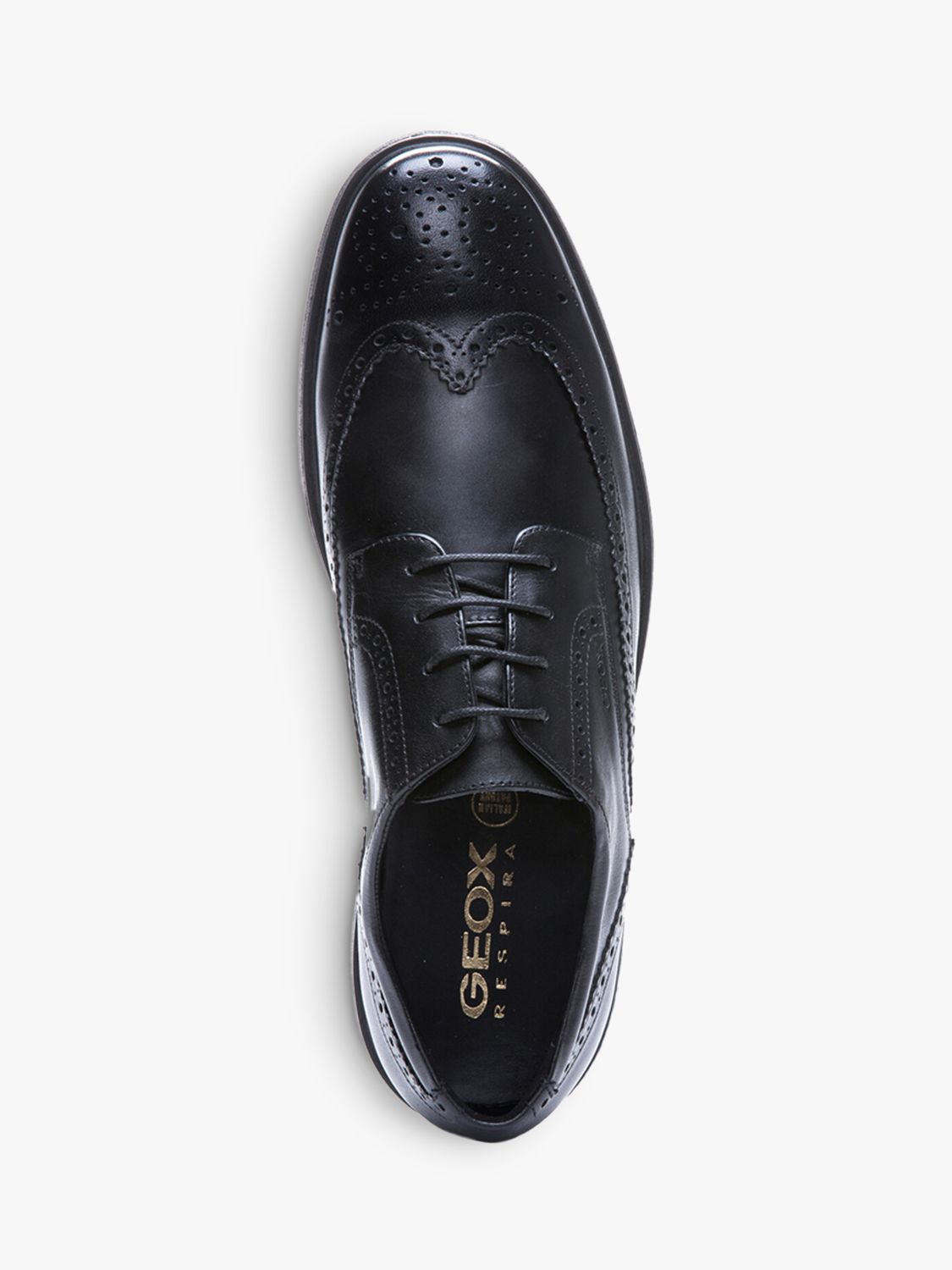 Por Acusador habla Geox Dublin Derby Shoes, Black, Black at John Lewis & Partners