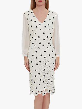 Gina Bacconi Rexelle Floral Embroidery Dress