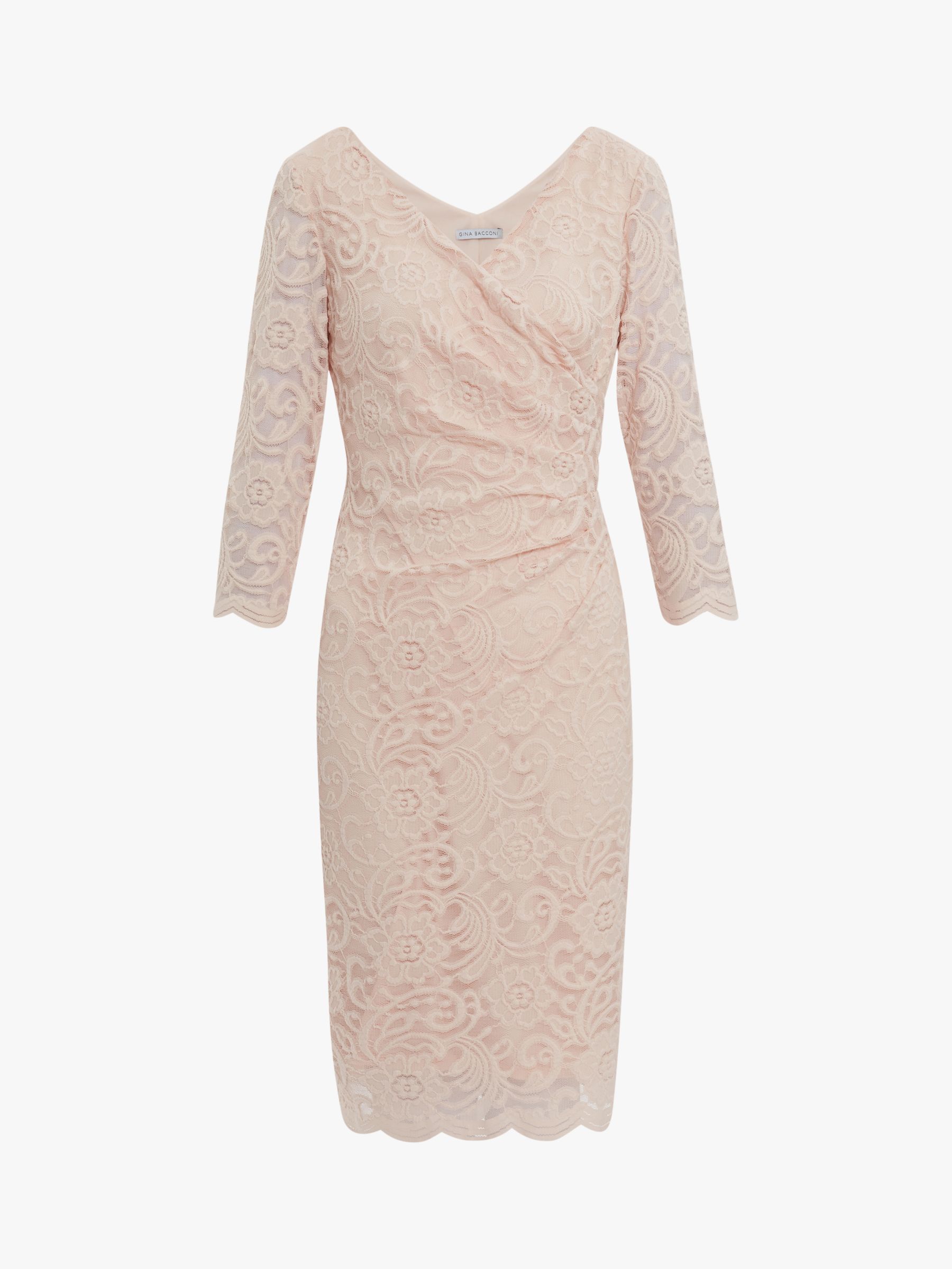 Gina Bacconi Clarinell Lace Midi Dress, Posy at John Lewis & Partners