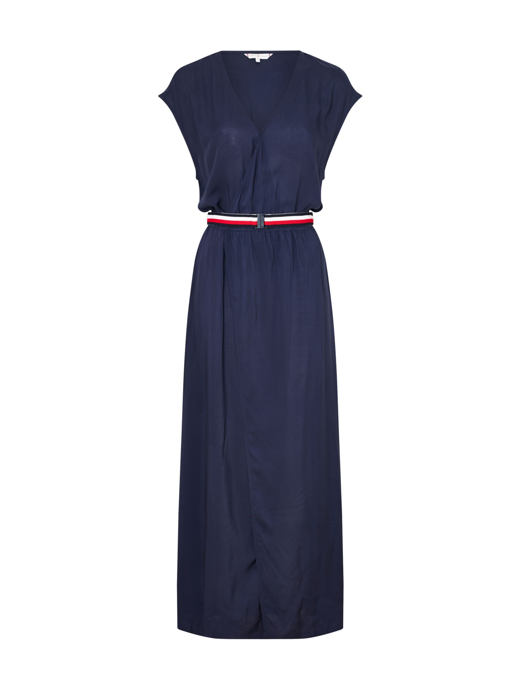 belted wrap maxi dress