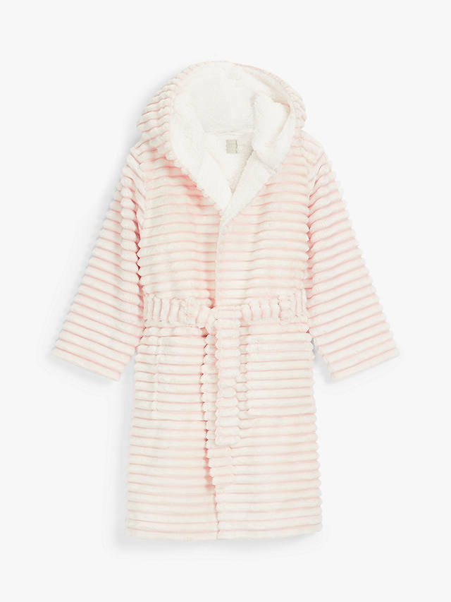 John Lewis Kids' Cord Fleece Robe, Pink