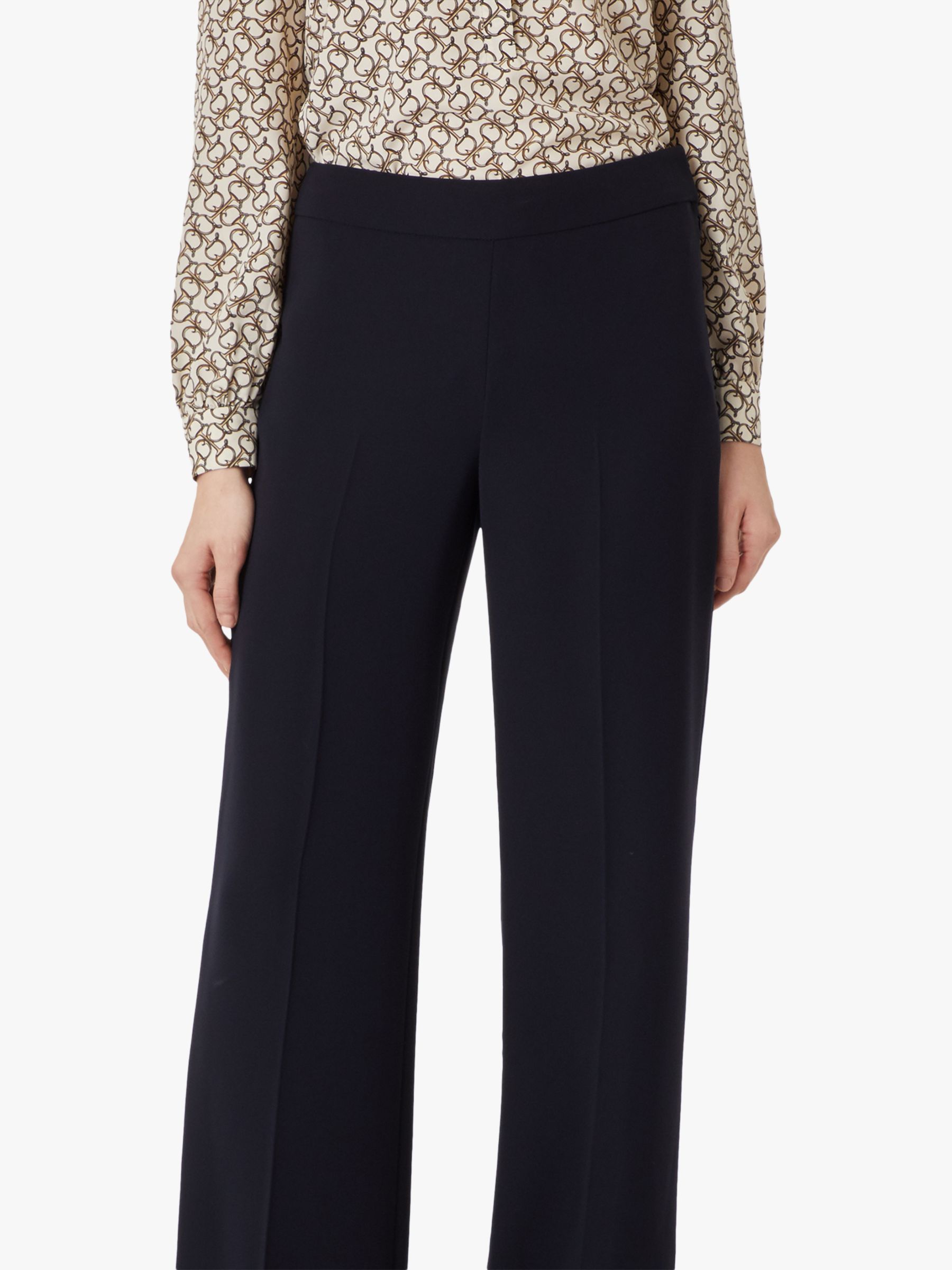 Hobbs Maya Trousers, Navy at John Lewis & Partners