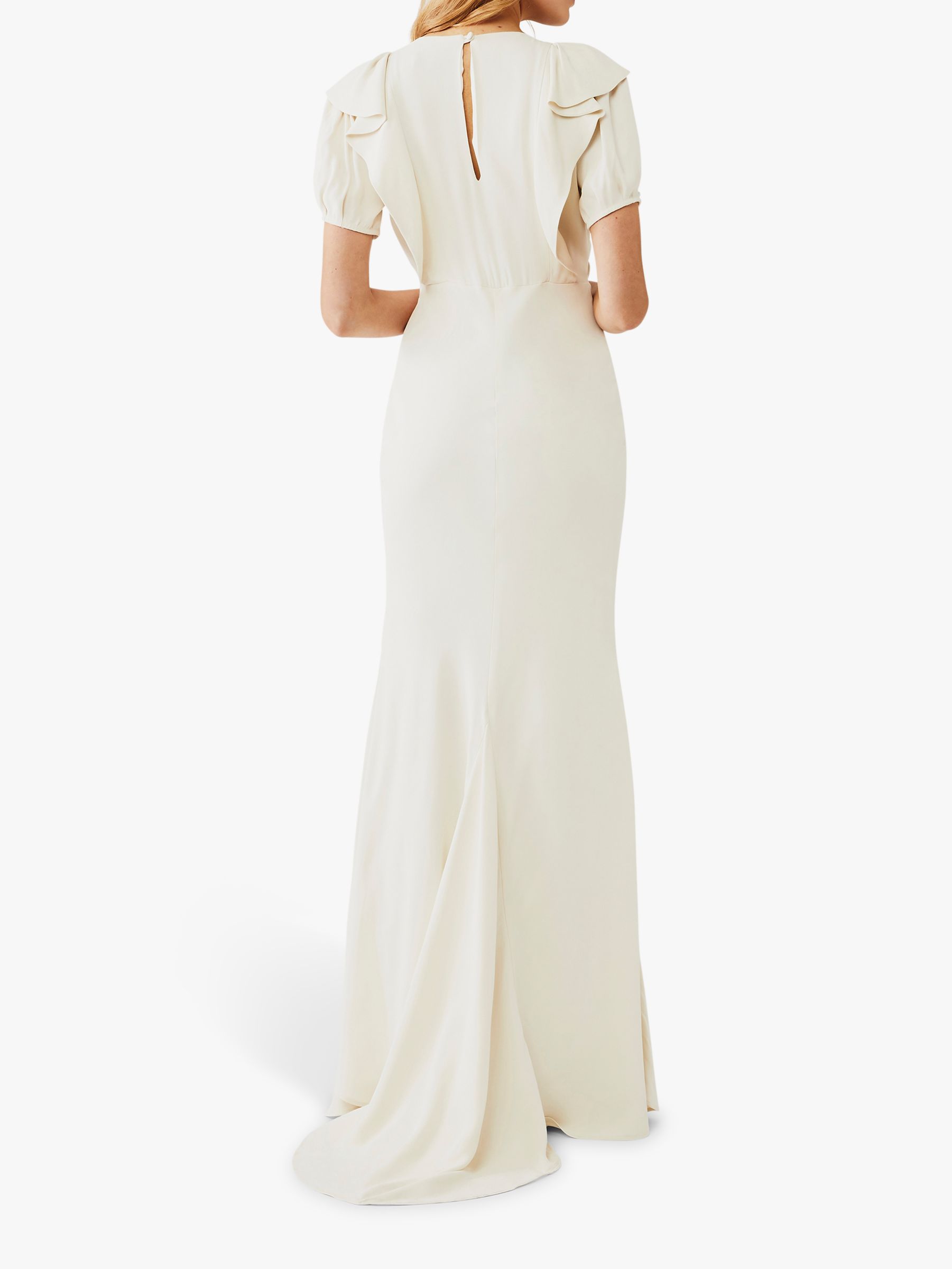 Ghost Delphine Ruffle Wedding Dress, Cloud Dancer at John Lewis & Partners