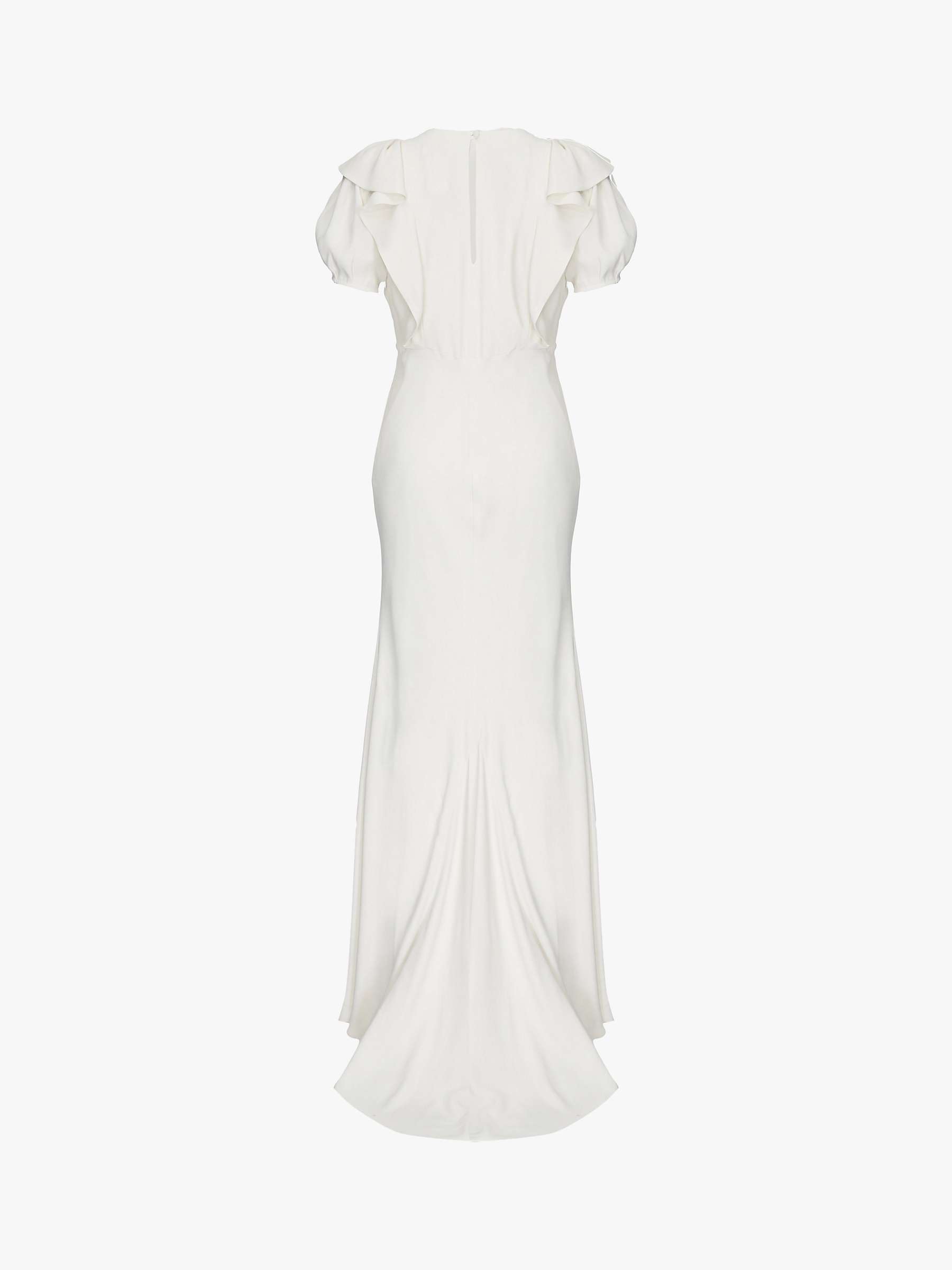Buy Ghost Delphine Ruffle Wedding Dress, Cloud Dancer Online at johnlewis.com