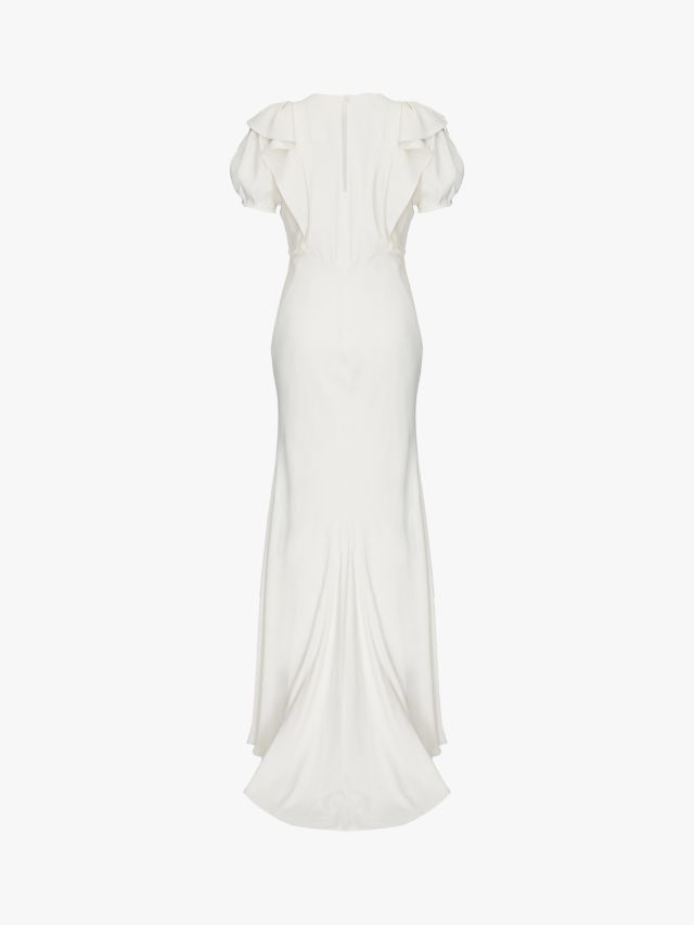 Ghost Delphine Ruffle Wedding Dress, Cloud Dancer, XXS