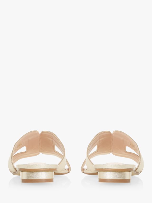 Dune loupe gold discount sandals