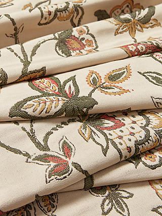 John Lewis & Partners Cordelia Floral Pair Lined Pencil Pleat Curtains, Multi, W167 x Drop 137cm