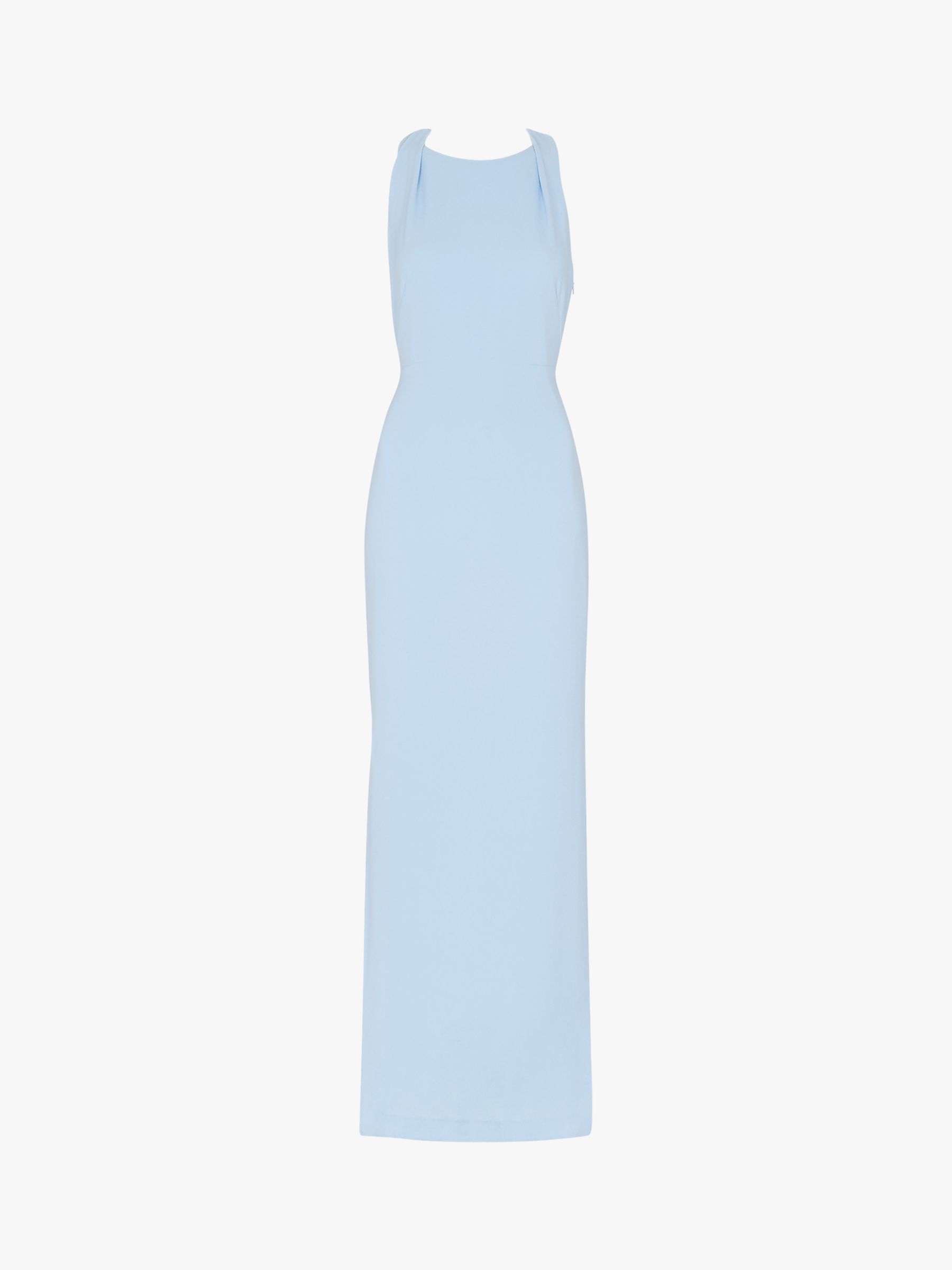 Whistles Tie Back Maxi Dress, Light Blue at John Lewis & Partners