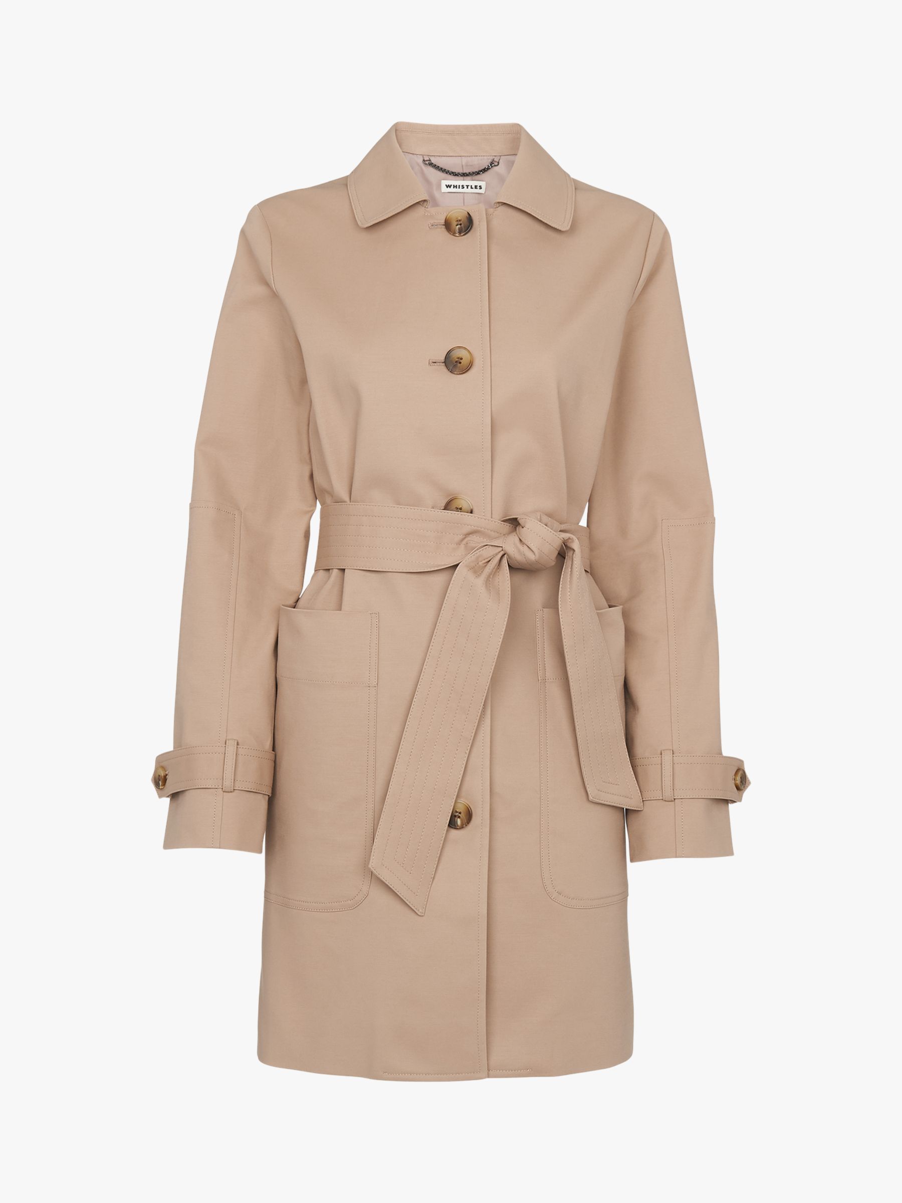 Whistles Classic Trench Coat, Neutral at John Lewis & Partners