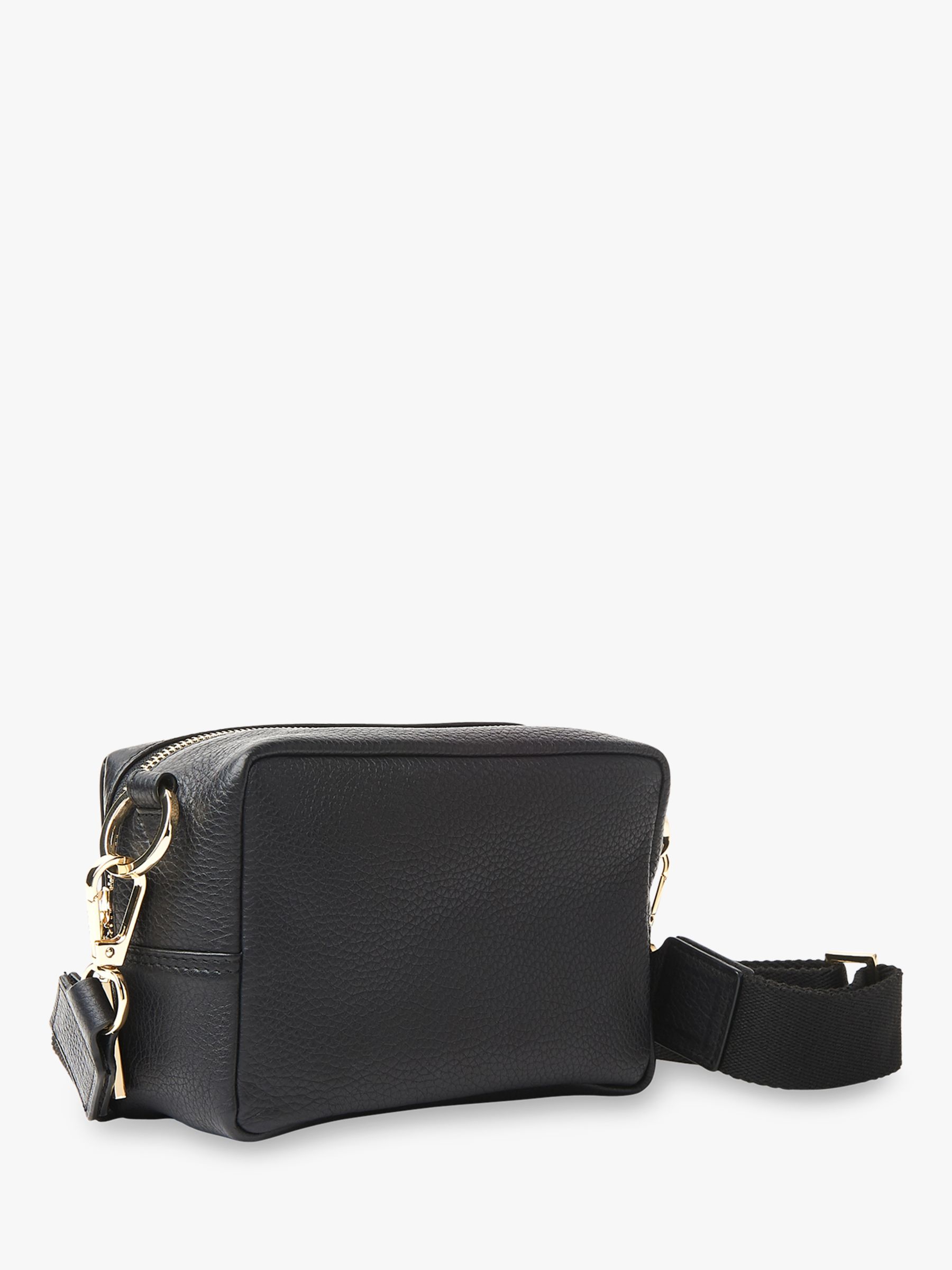 Whistles Bibi Leather Leopard Print Cross Body Bag Blackmulti At John Lewis And Partners 0452