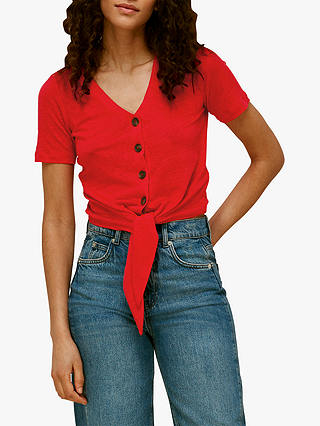Whistles Linen Button Front Top