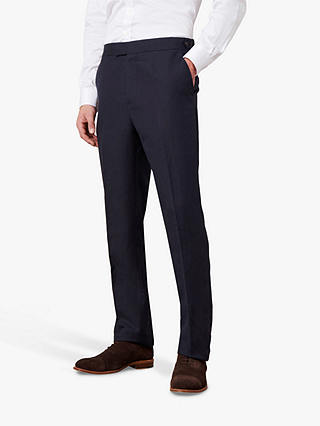Jaeger Regular Fit Linen and Silk Suit Trousers