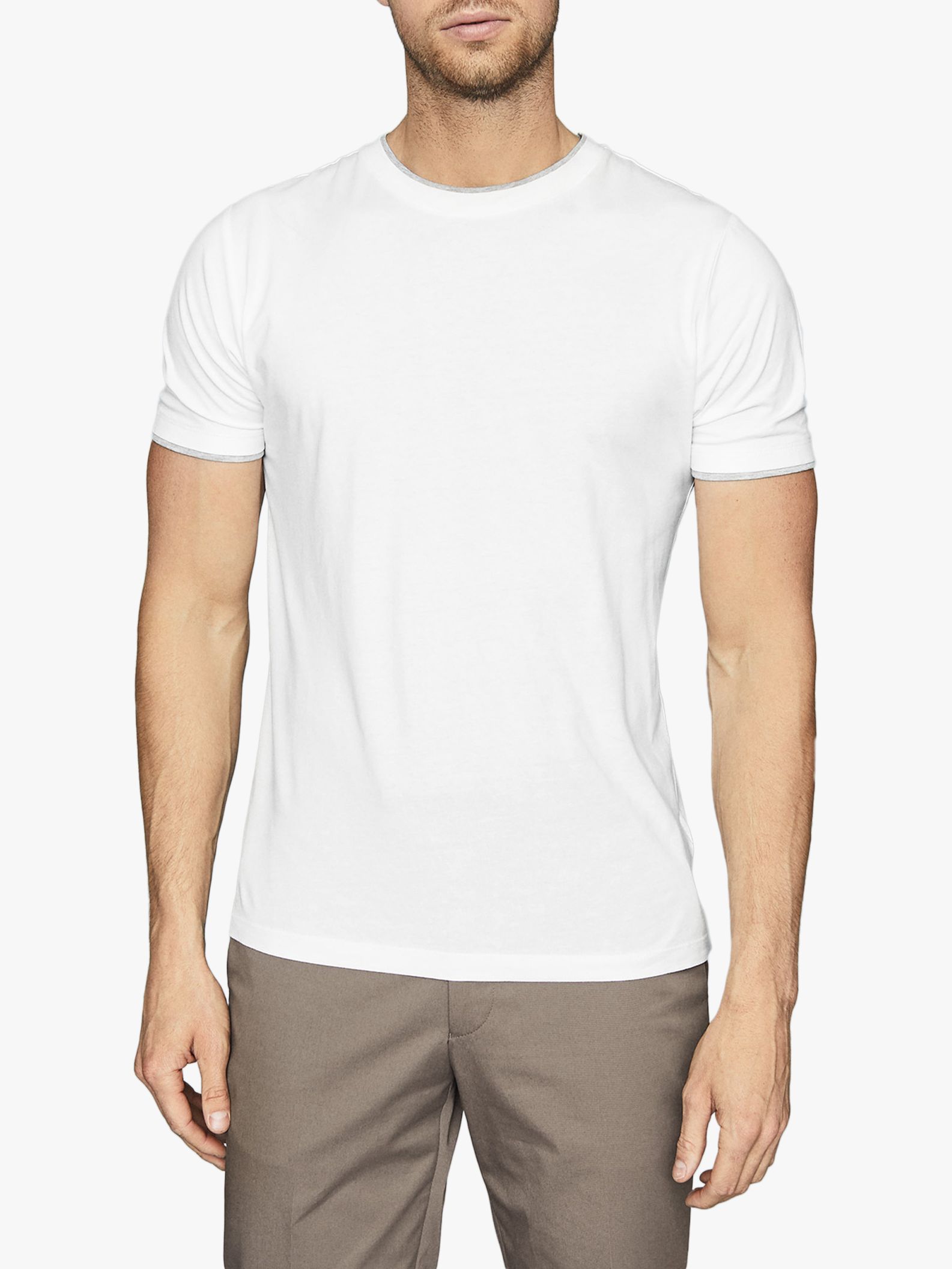 Reiss Walter Crew Neck T-Shirt, White