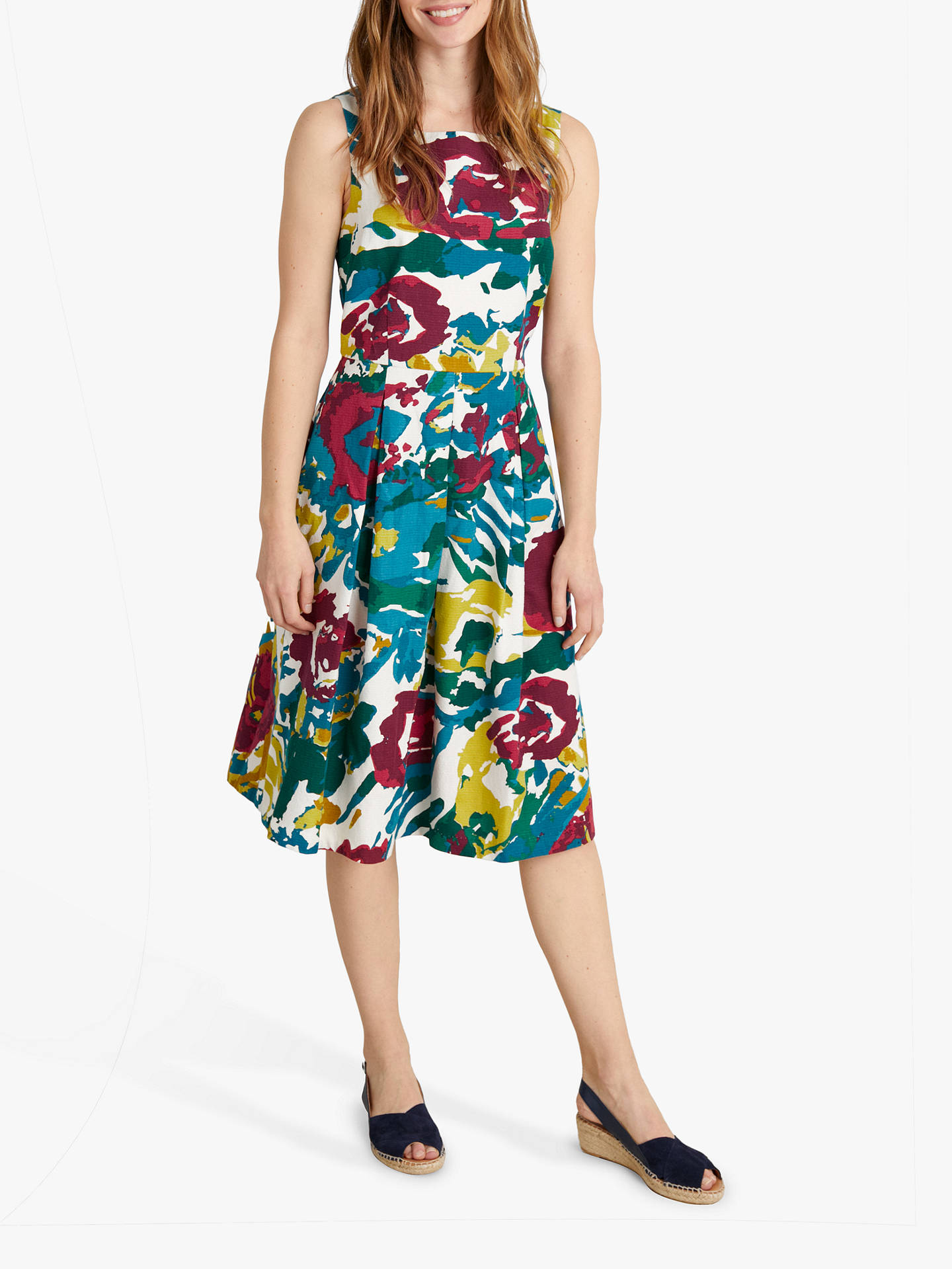 Seasalt Merthen Sleeveless Floral Print Midi Dress, Artist's Iprsn ...