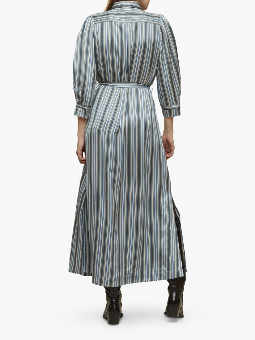 Jigsaw Stripe Multi Stripe Shirt Dress, Blue