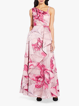 Adrianna Papell Organza Floral Dress, Pink
