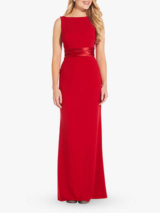 Adrianna Papell Ribbon Belt Dress, Cardinal Red