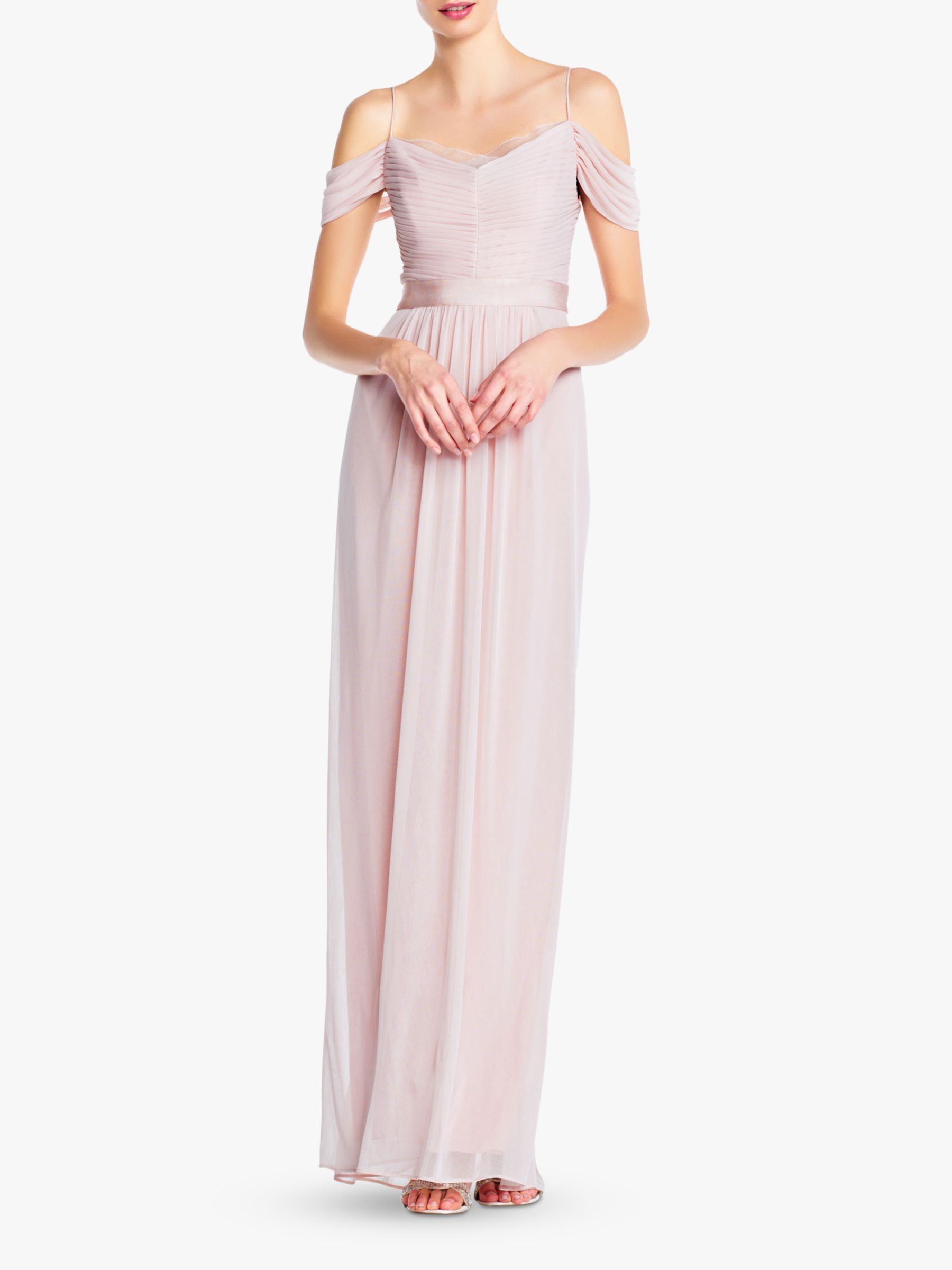 Adrianna Papell Tulle Draped Gown