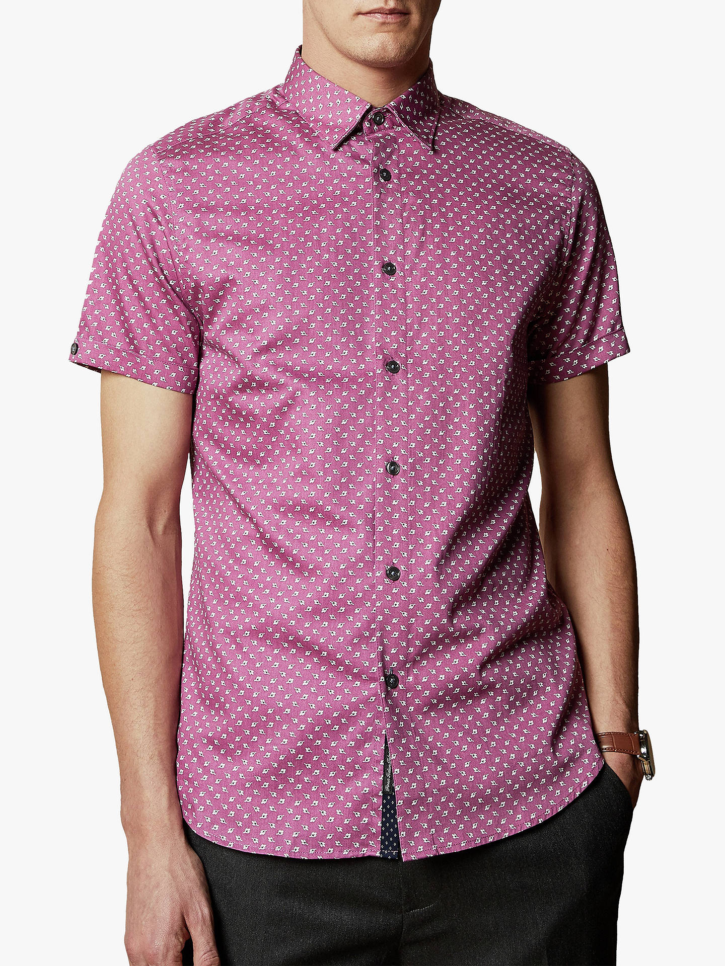 Ted Baker Weare Cotton Short Sleeve Floral Shirt at John Lewis & Partners