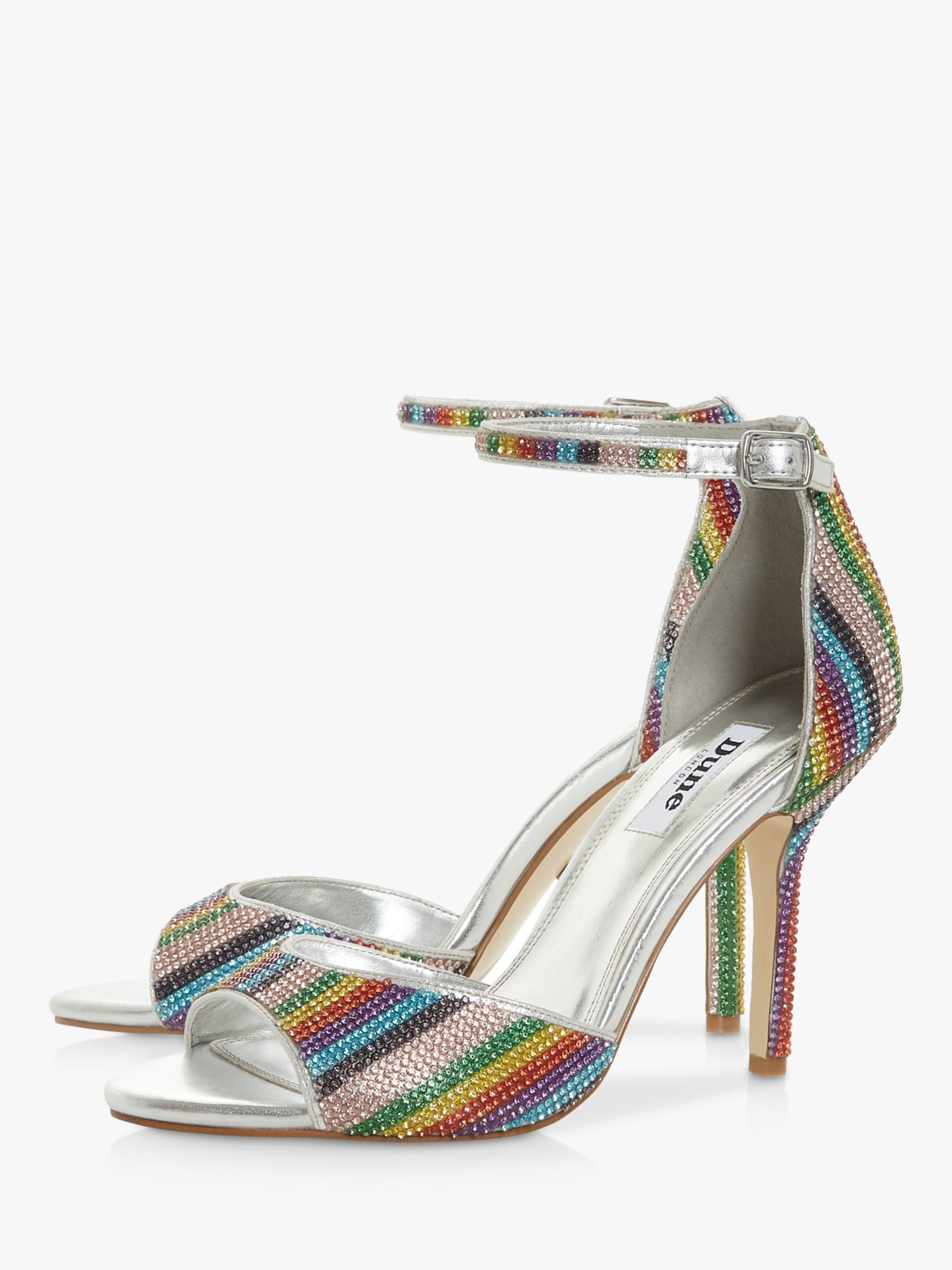 Dune Millionaire Crystal Stiletto Sandals, Multi