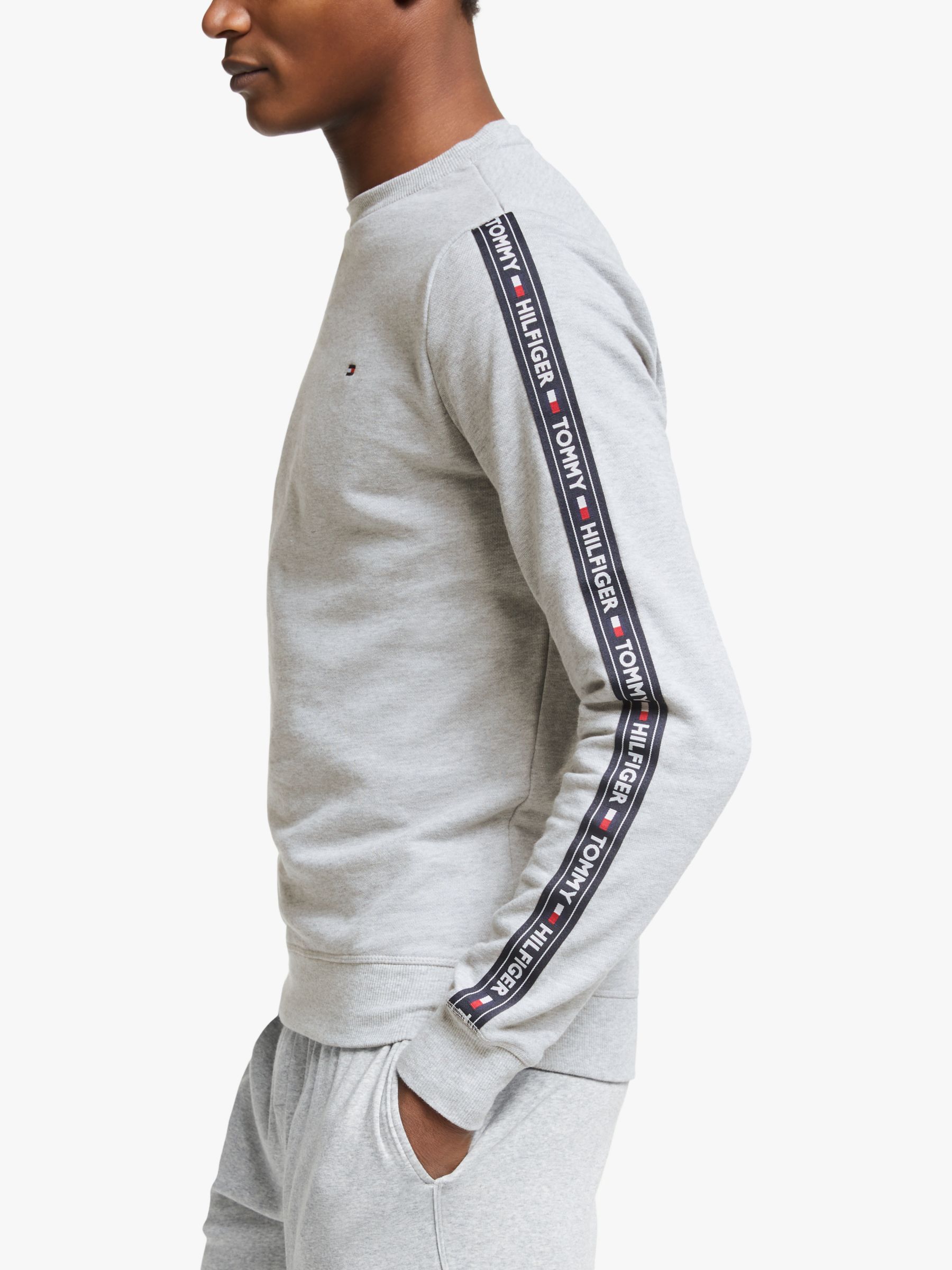 tommy hilfiger taped sweatshirt grey